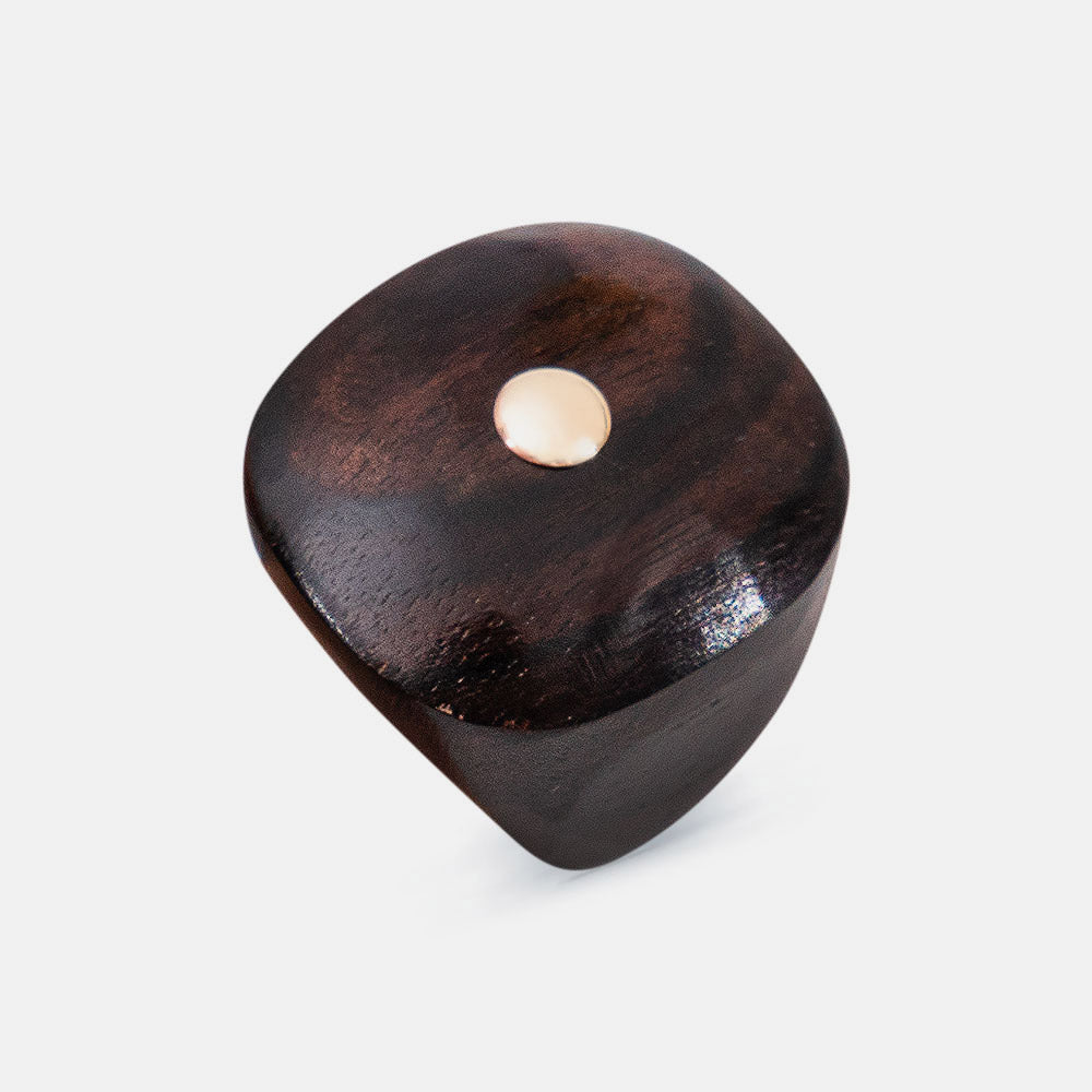 Anillo de ébano con oro de 18 kt