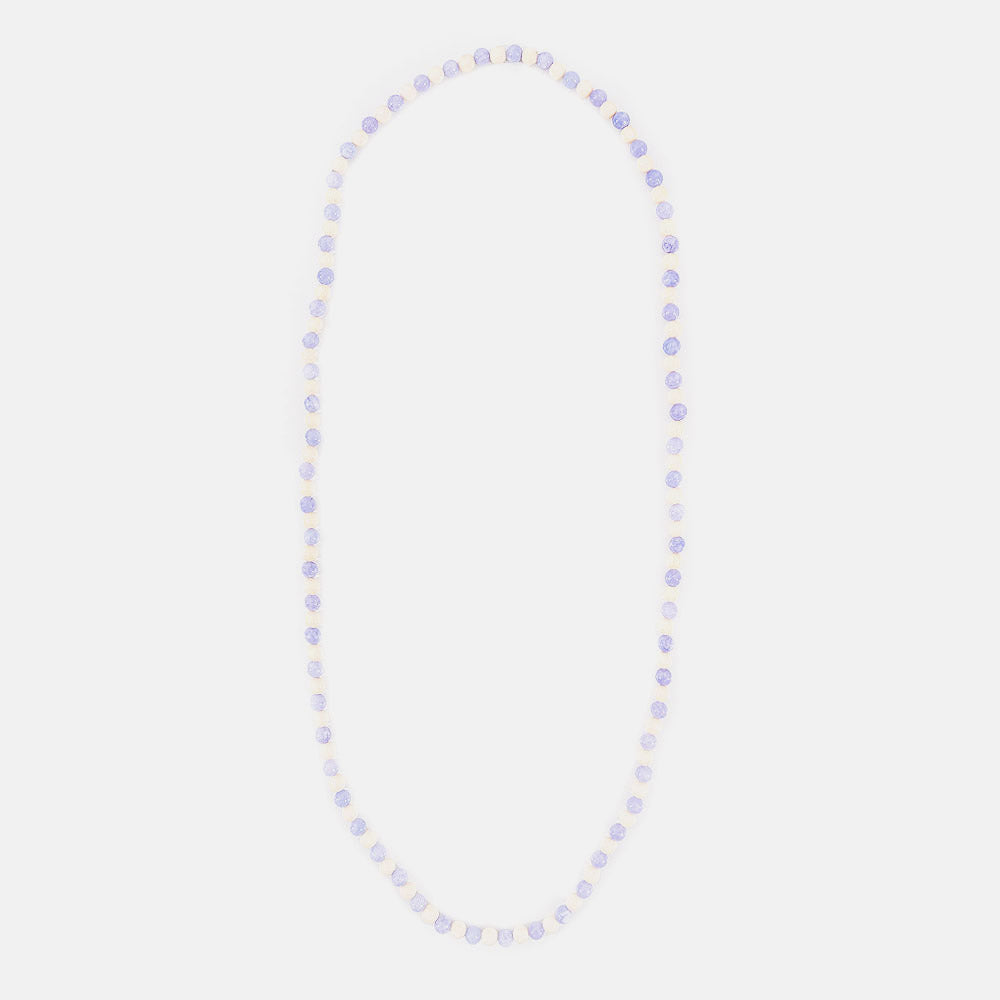 Collar bolas de hueso y jade