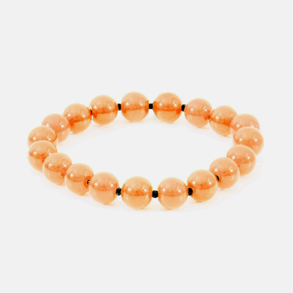 Pulsera elástica de jade y espinela
