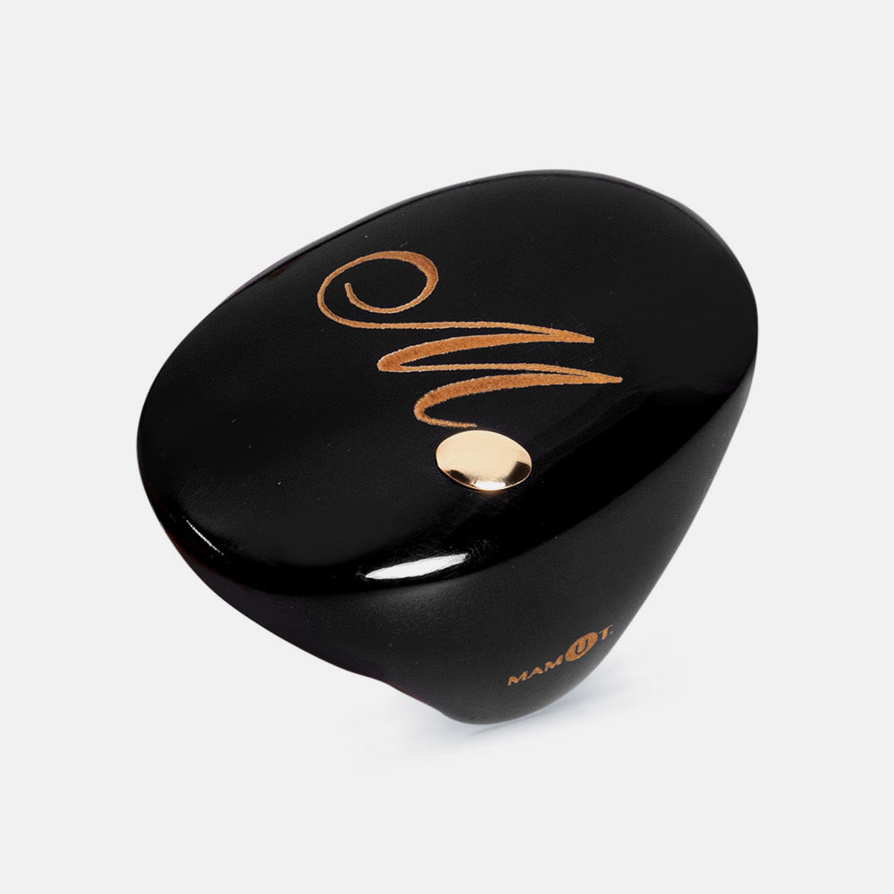 Anillo de cuerno y oro de 18 kt